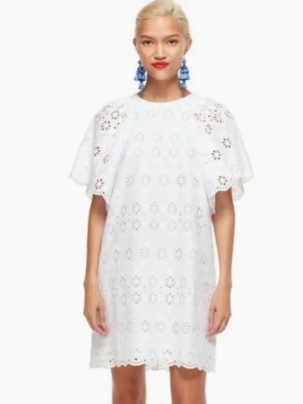 Kate Spade White Eyelet Shift Dress